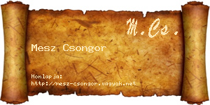 Mesz Csongor névjegykártya
